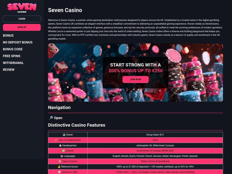 Guide to seven casino uk